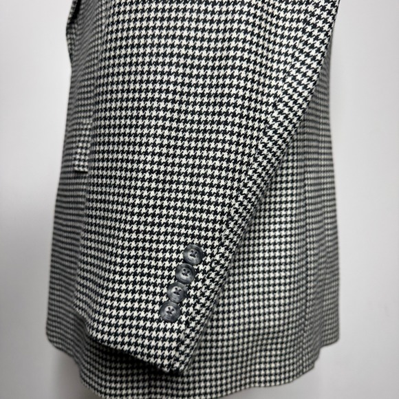 Hart Schaffner‎ & Marx Mens Vintage Houndstooth Blazer Jacket 43L Wool - Picture 4 of 12